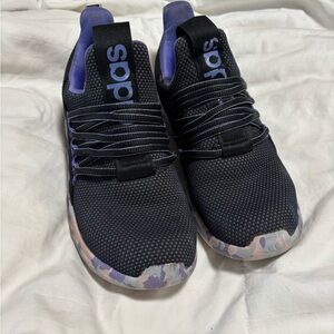 Adidas Black and Purple Athletic cloud foam Shoes